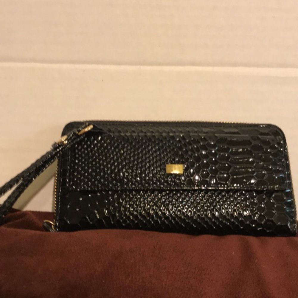 Black Wallet Wristlet New No Tags